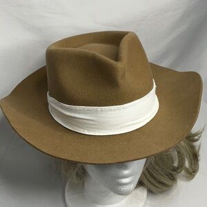 GIGI PIP Zephyr Rancher Hat 100% Australian Wool Brown NWT